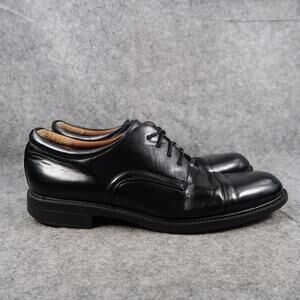 Hunters Bay Shoes Mens 9 Derby Oxford Cap Toe Black Dress Formal Career Classic